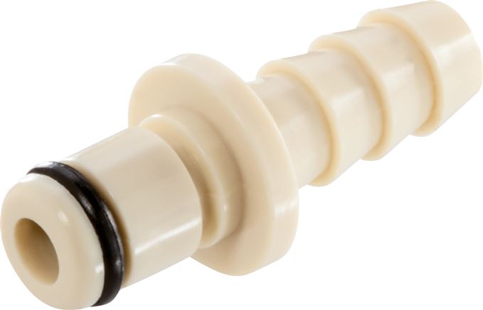 Exemplary representation: Coupling plug with grommet, polypropylene, beige