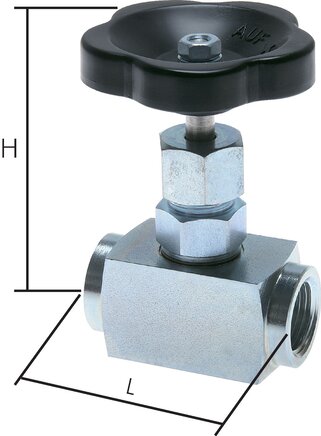 Exemplary representation: Needle valve (galvanised steel)